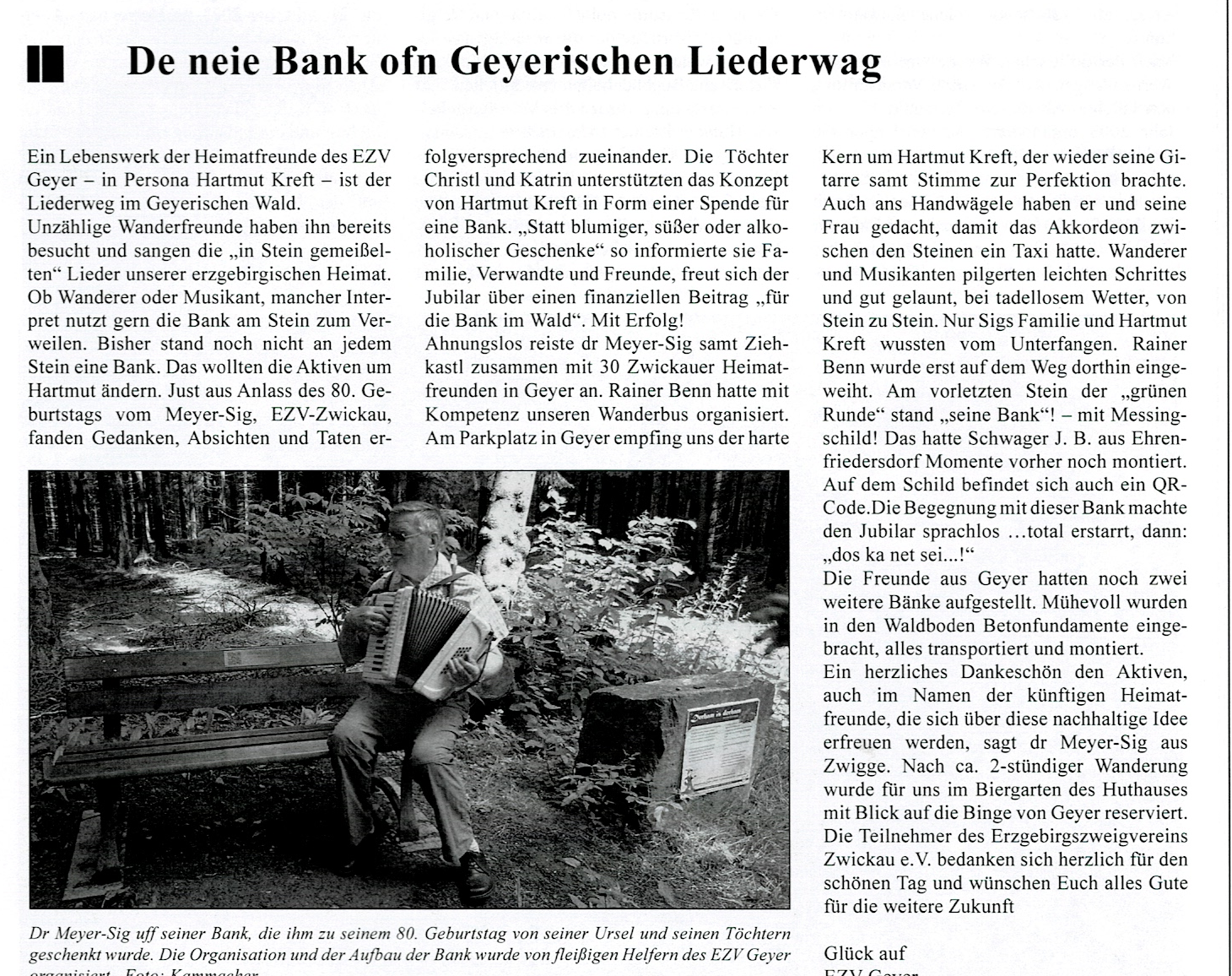 Im Glück auf über de Bank